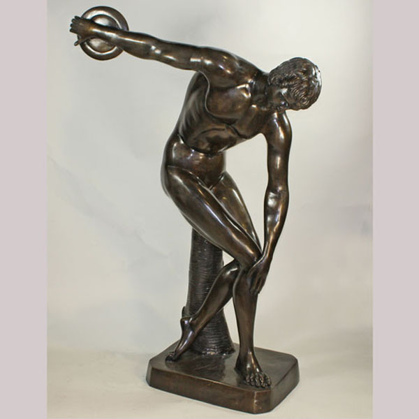 Bronze Life Size Man throwing Disc Bronze Life Size Man throwing Disc