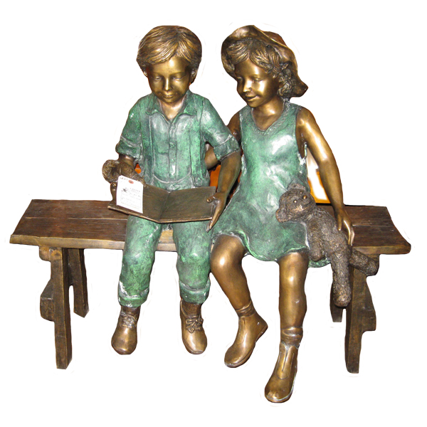 Bronze Kids on Bench Bronze Kids on Bench