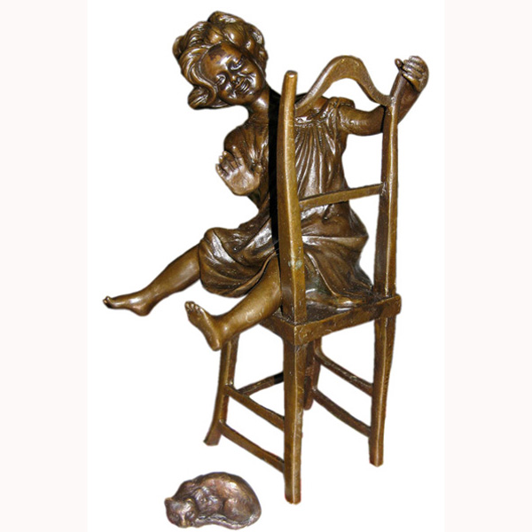 Bronze Girl with Cat Bronze Girl with Cat