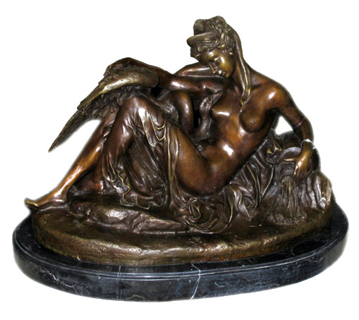 Bronze Nude with Swan Bronze Nude with Swan