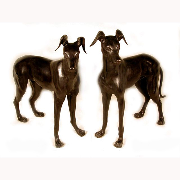 Pair of Bronze Greyhounds Pair of Bronze Greyhounds