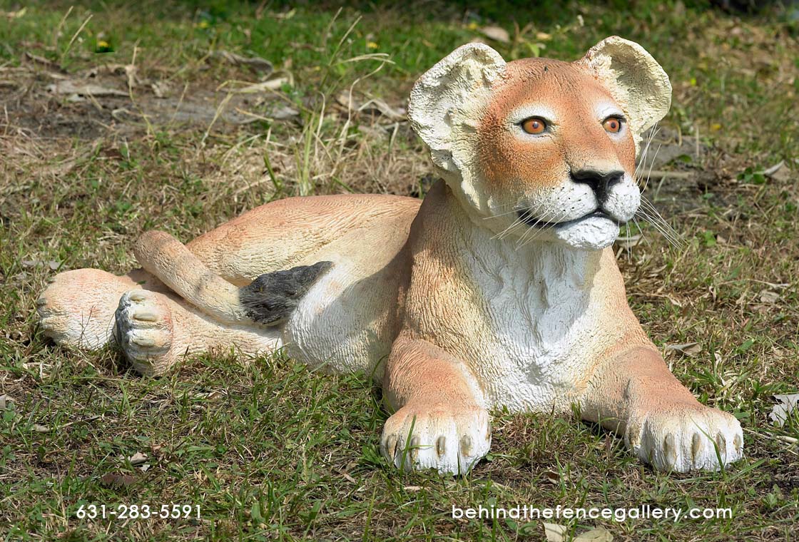 Lion Cub Lying Down Statue Safari Theme Prop Lion Cub Lying Down Statue Safari Theme Prop