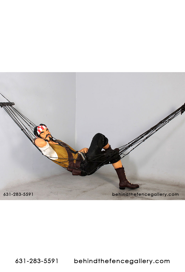 Pirate on Hammock Statue Pirate on Hammock Statue