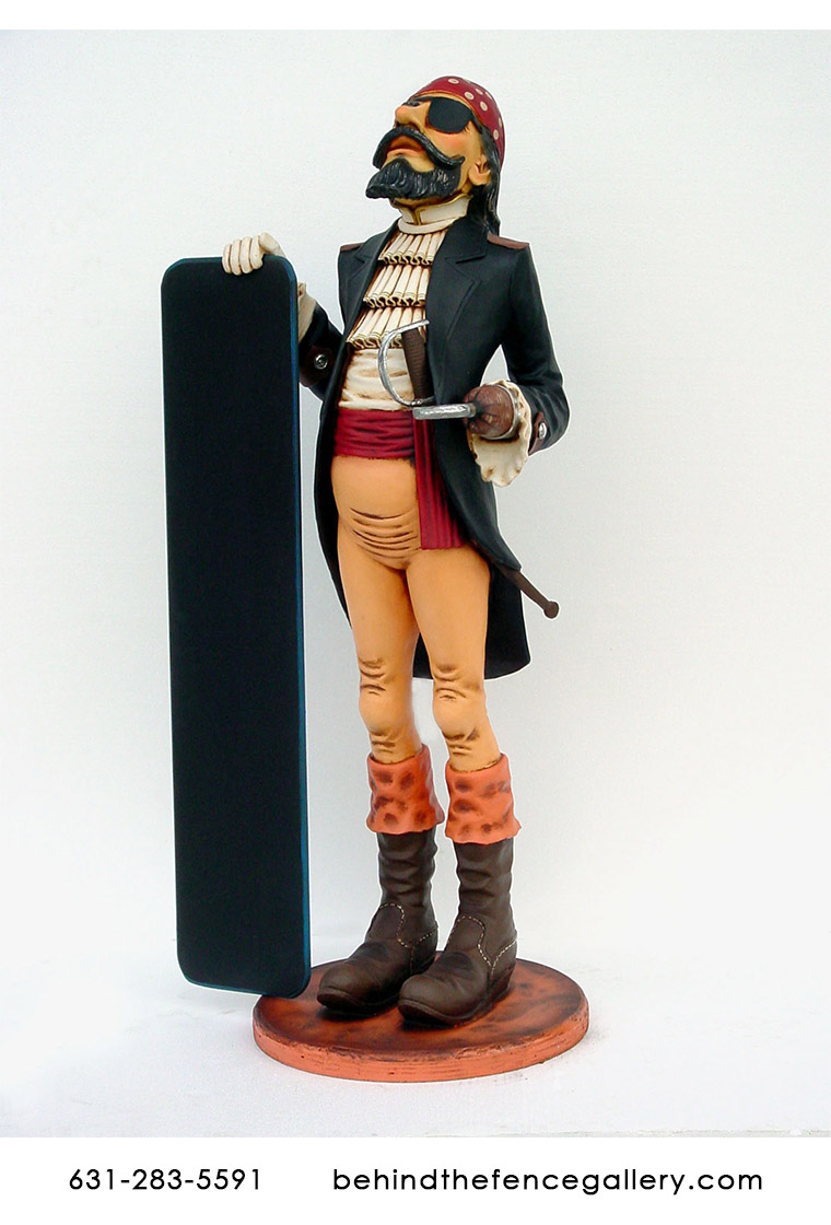 Pirate Statue With Menu Board Pirate Statue With Menu Board