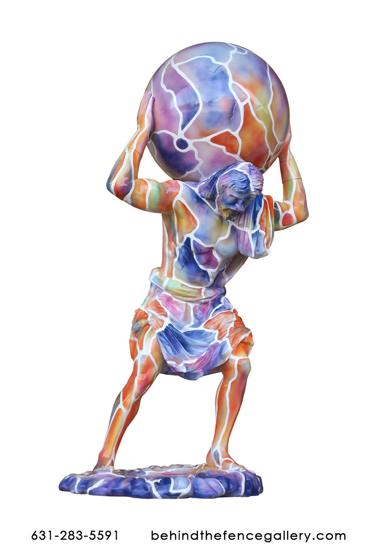 Atlas Statue in Pop Art Design Atlas Statue in Pop Art Design