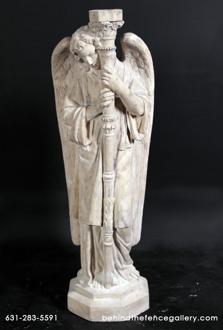 San Gabriel Candle Holder Statue San Gabriel Candle Holder Statue