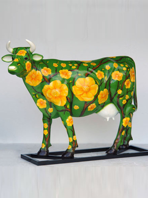 Spanish Sunflower Poppies Cow (with or without Horns) Spanish Sunflower Poppies Cow (with or without Horns)