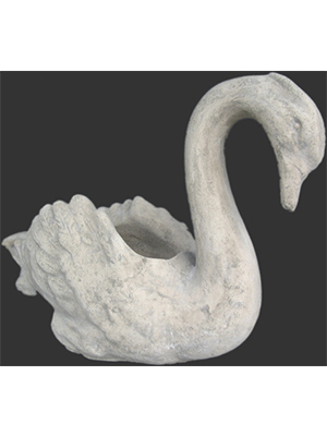 Swan Planter Roman Stone Finish / Fiberglass Swan Planter Roman Stone Finish / Fiberglass
