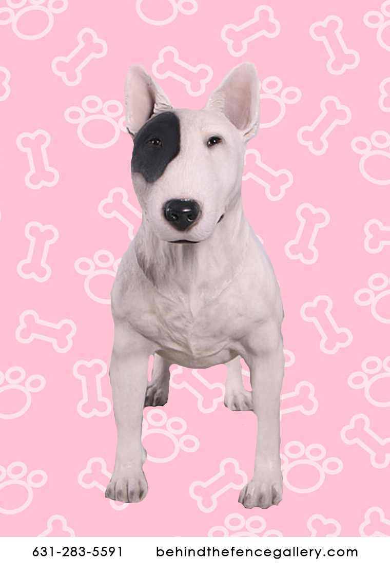 White Bull Terrier Statue White Bull Terrier Statue